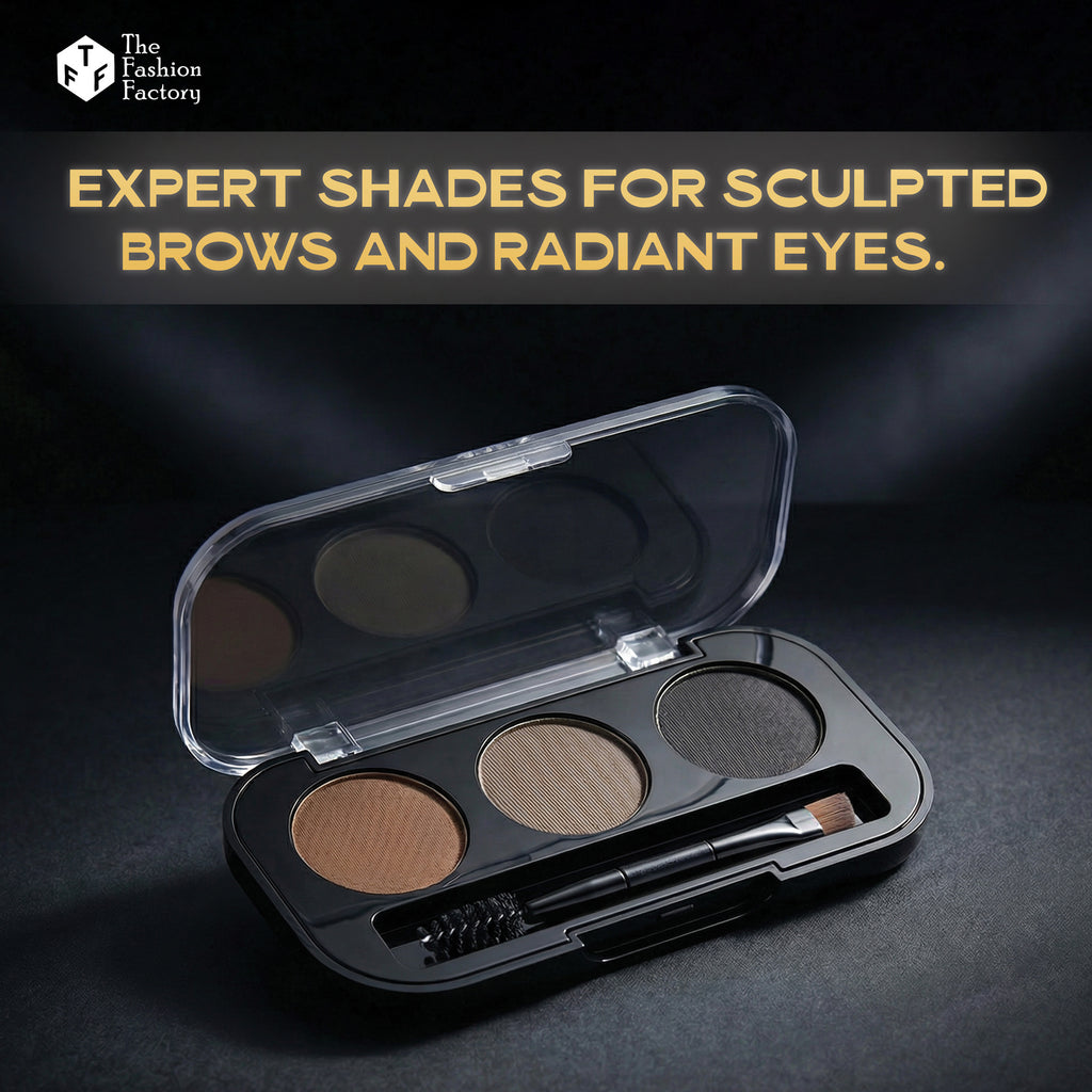 3 color eyeshadow and eyebrow pallete