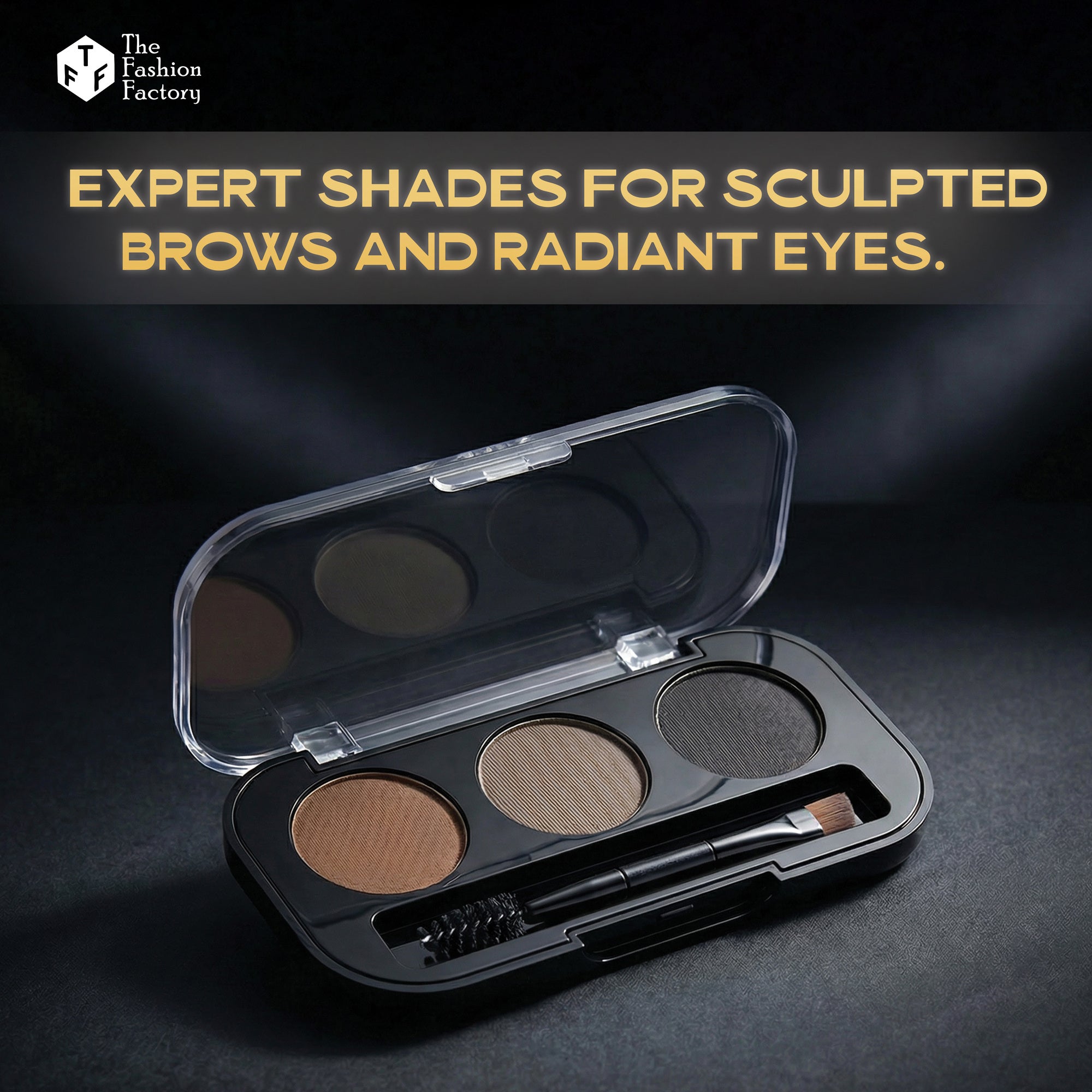 3 color eyeshadow and eyebrow pallete