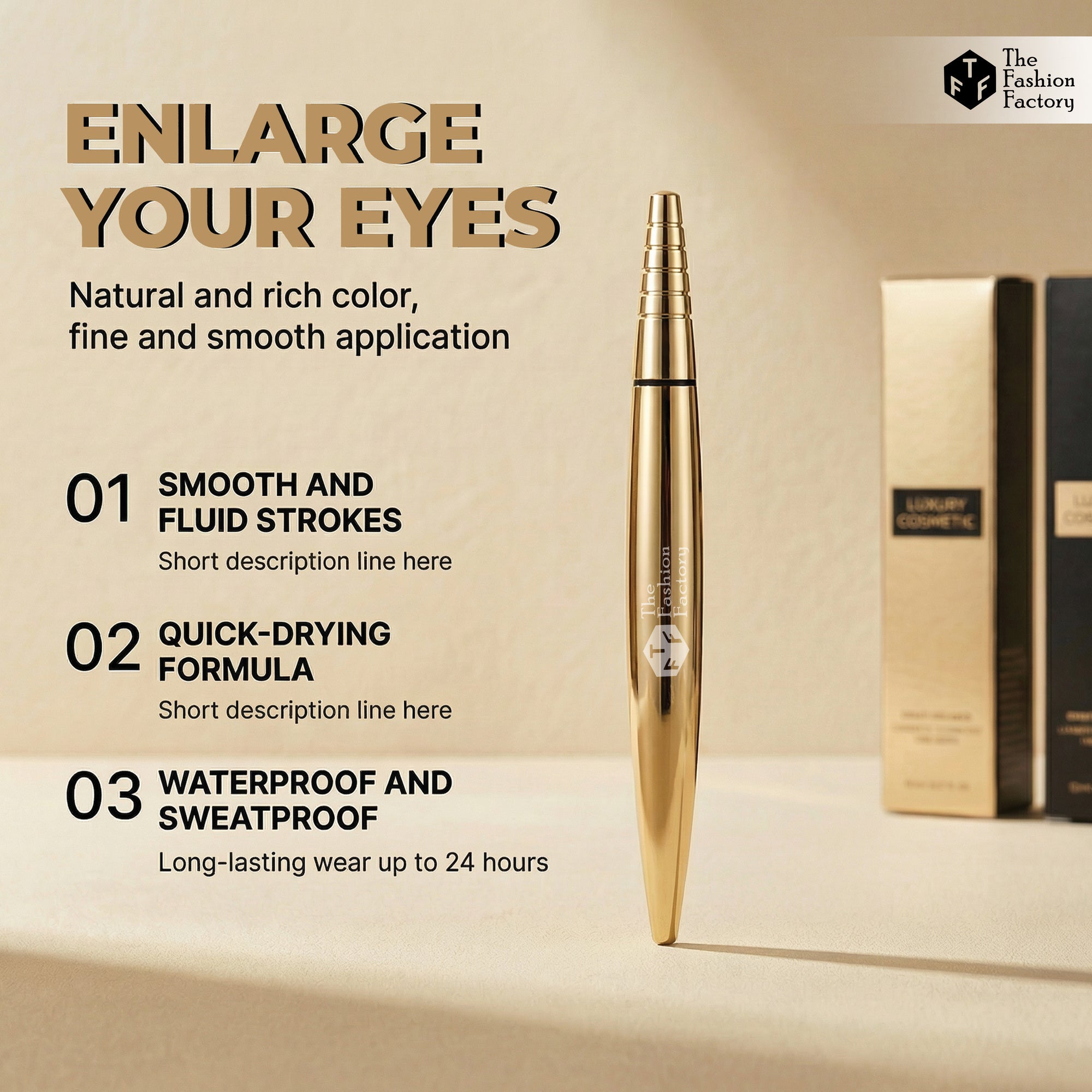 Golden curve eyeliner
